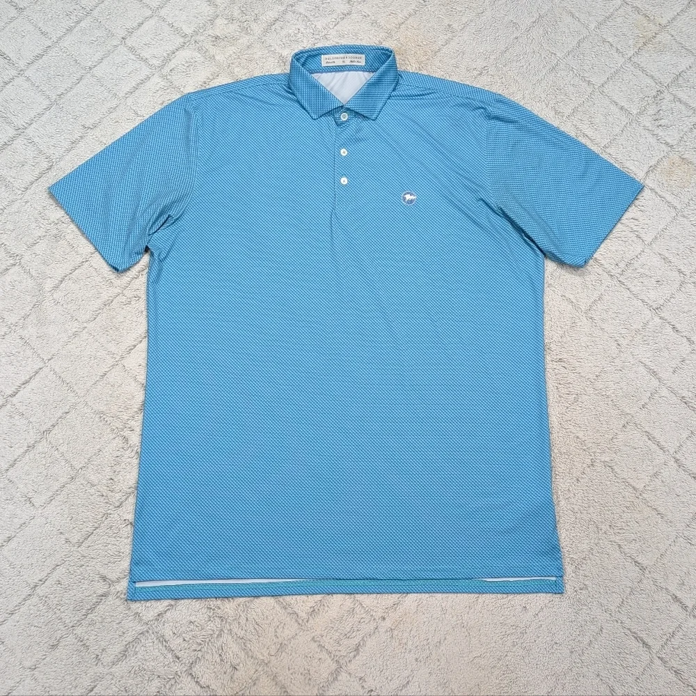 Holderness & Bourne Shirt Mens XL Blue The Byrd Polo Seahorse Sankaty Golf